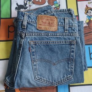 30x30 Vintage 90s Levi's 550 Relaxed Fit Tapered Leg Blue Denim Jeans USA VTG